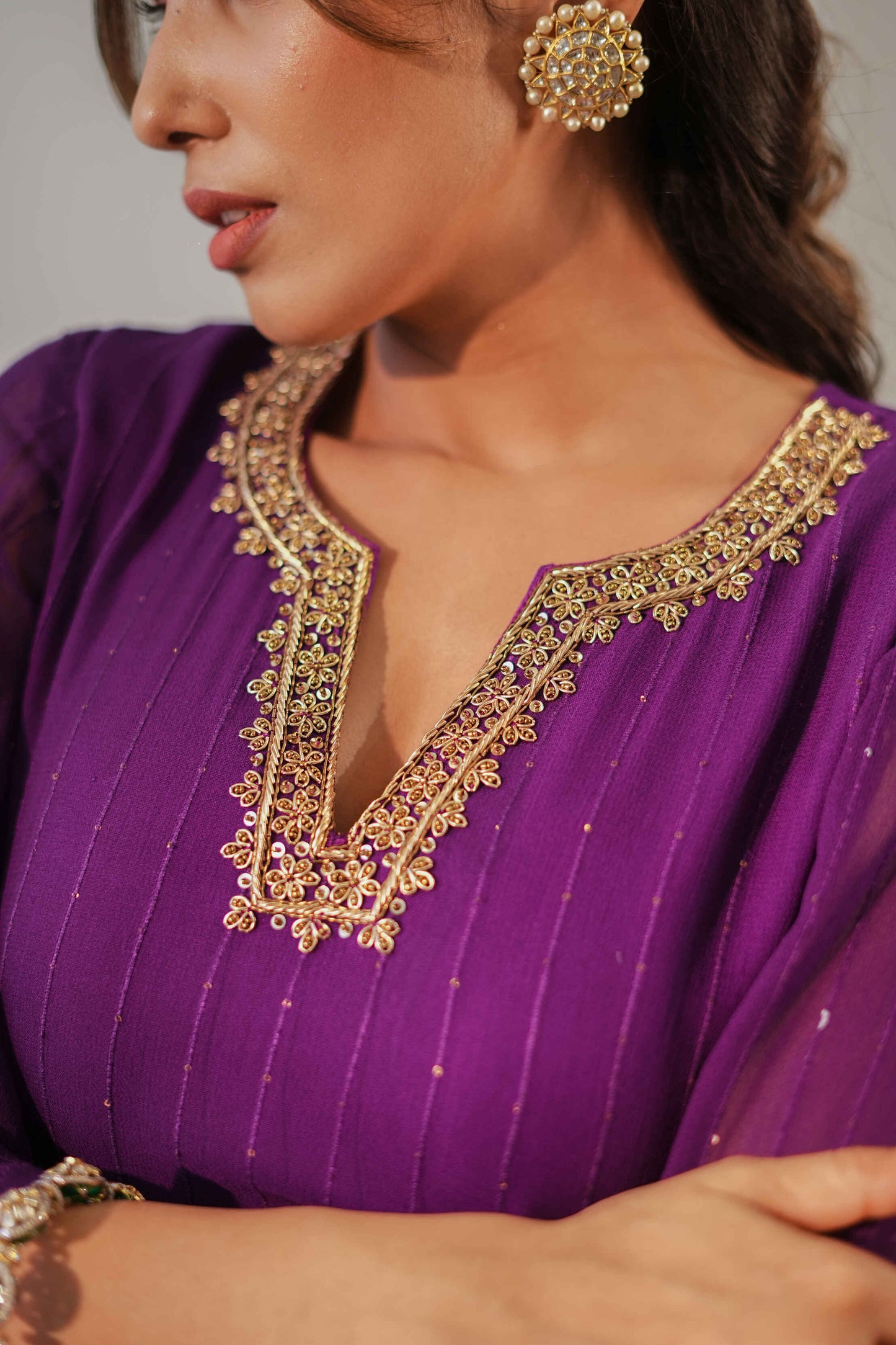 Noor Purple Kurta Set