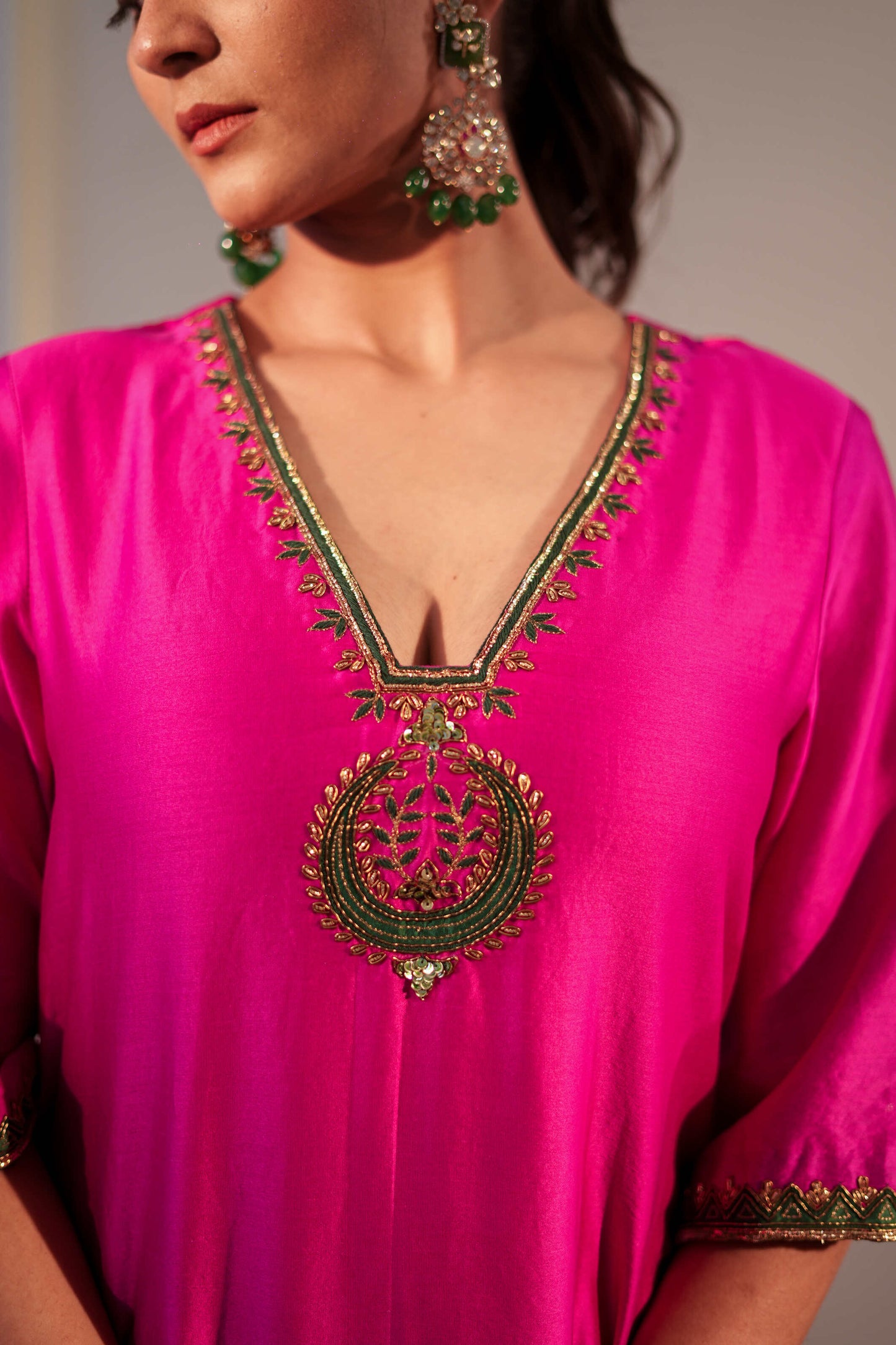 Chaand Pink kurta Set