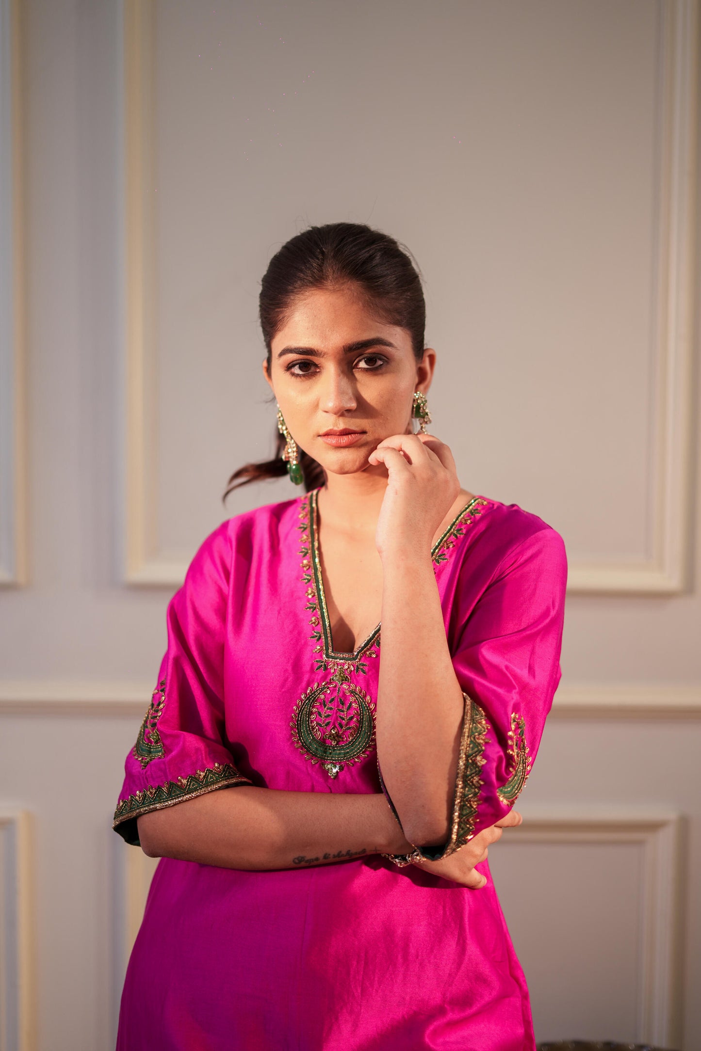 Chaand Pink kurta Set