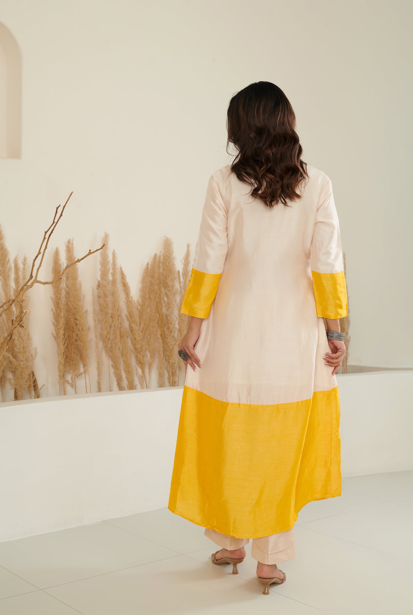 Sol Colour Block Kurta Set