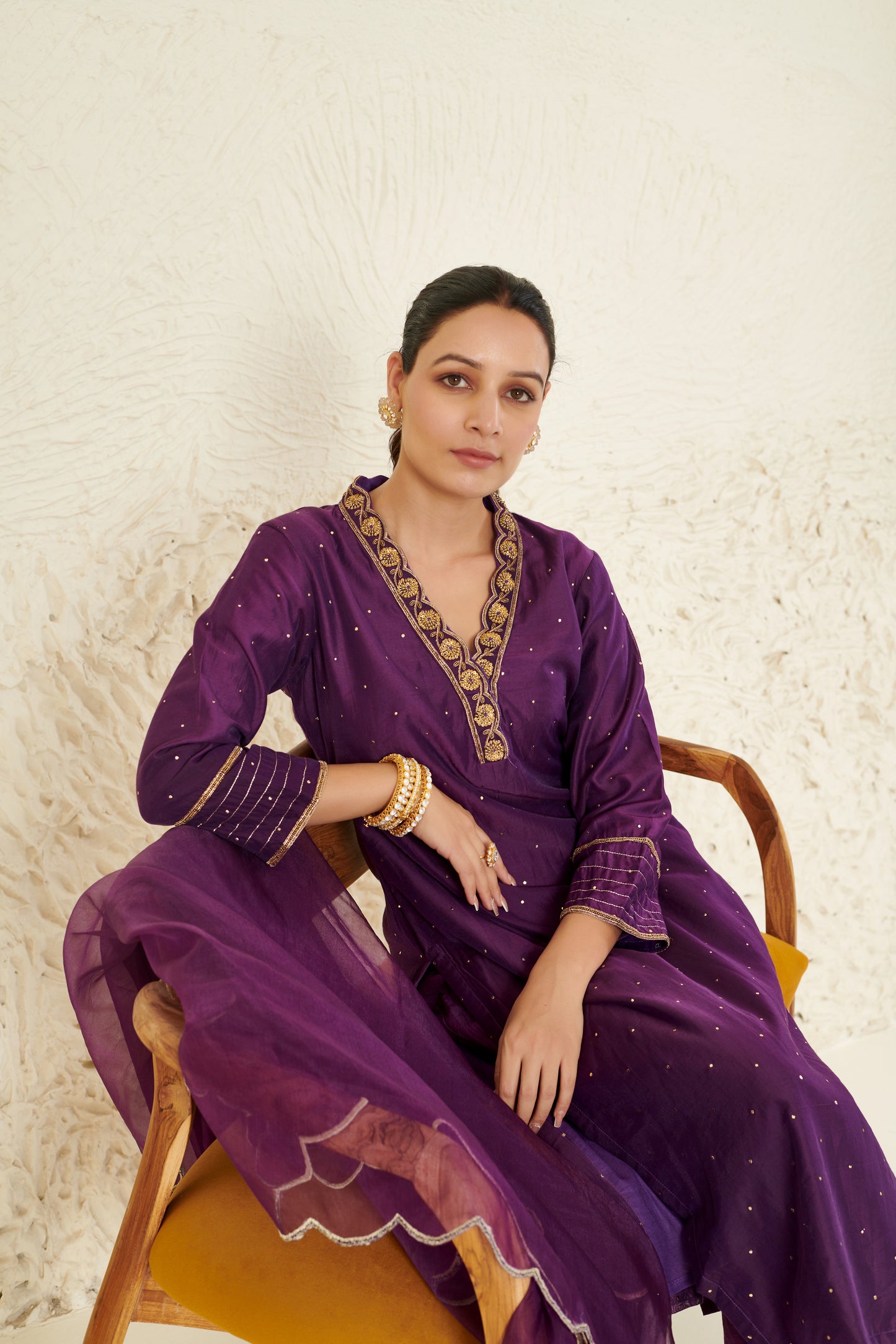 Tara Purple Kurta Set