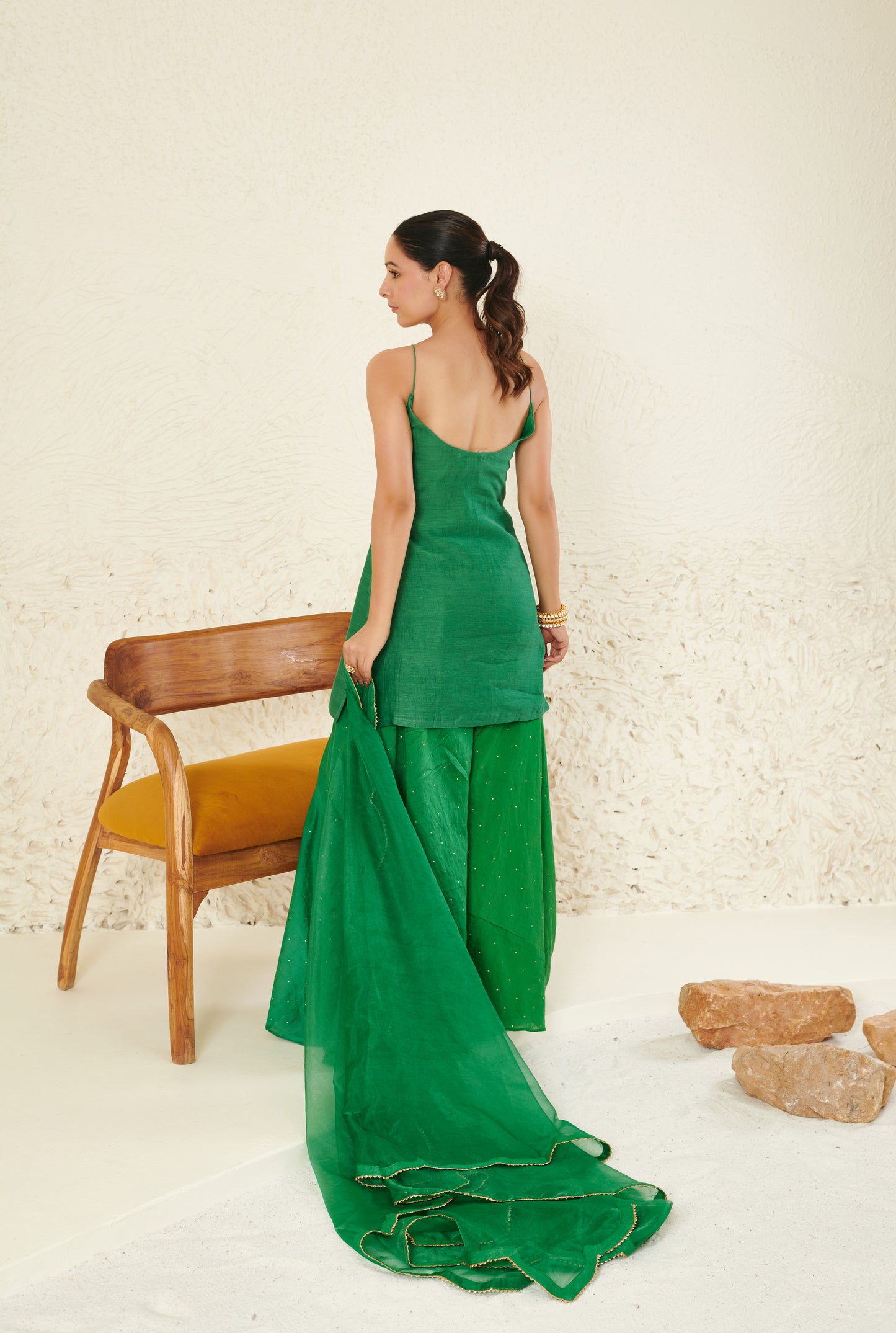 Heer Green Garara Set