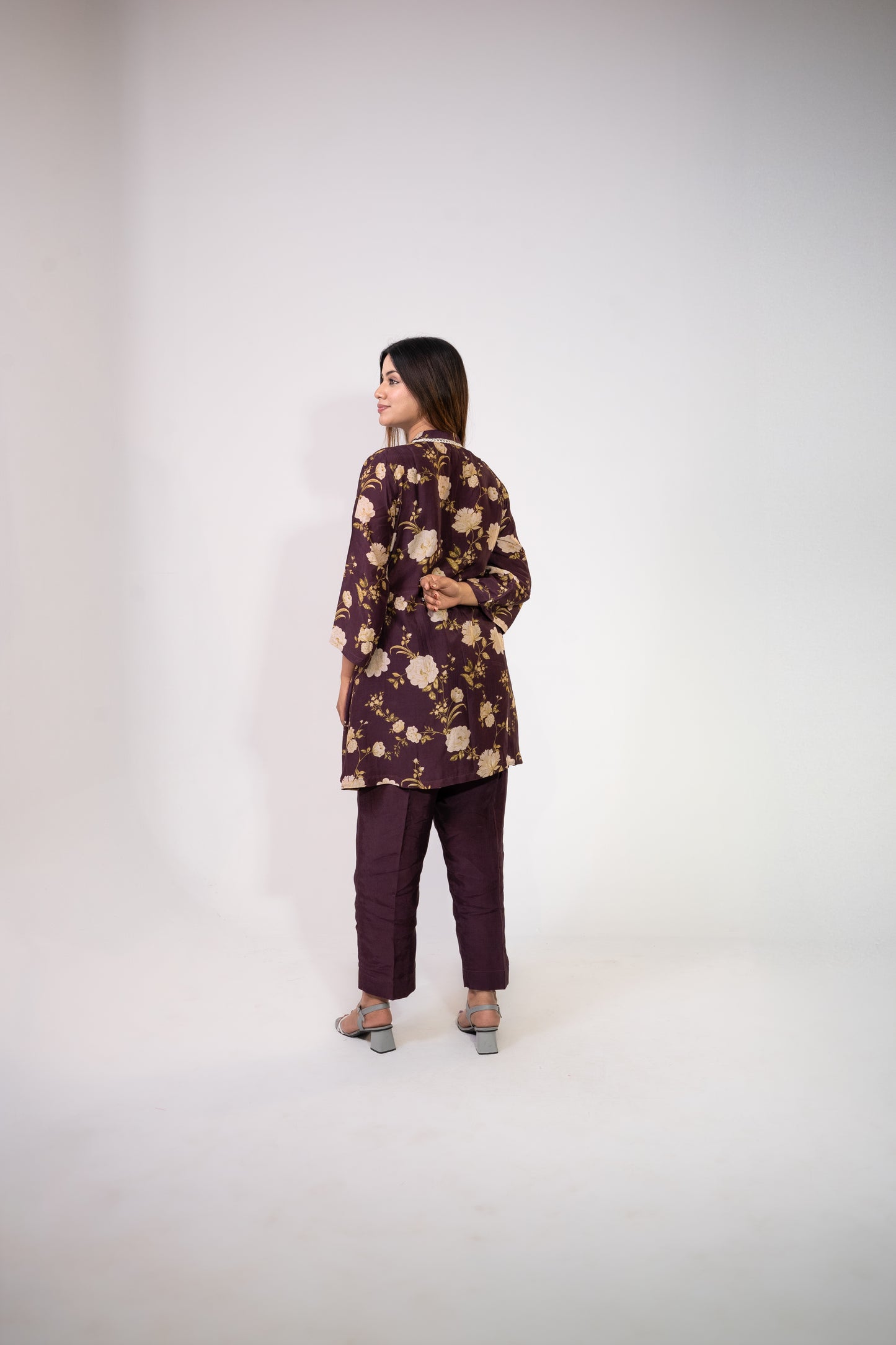 Wine Tunic Co-ord Set