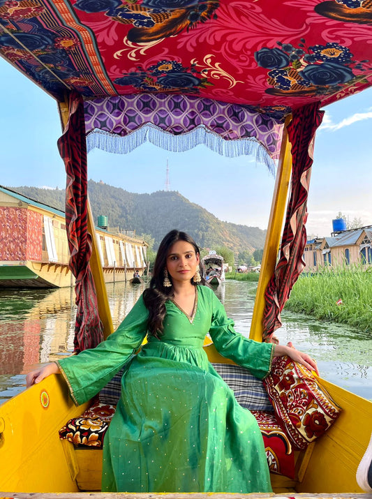 Gul Green Kurta Set
