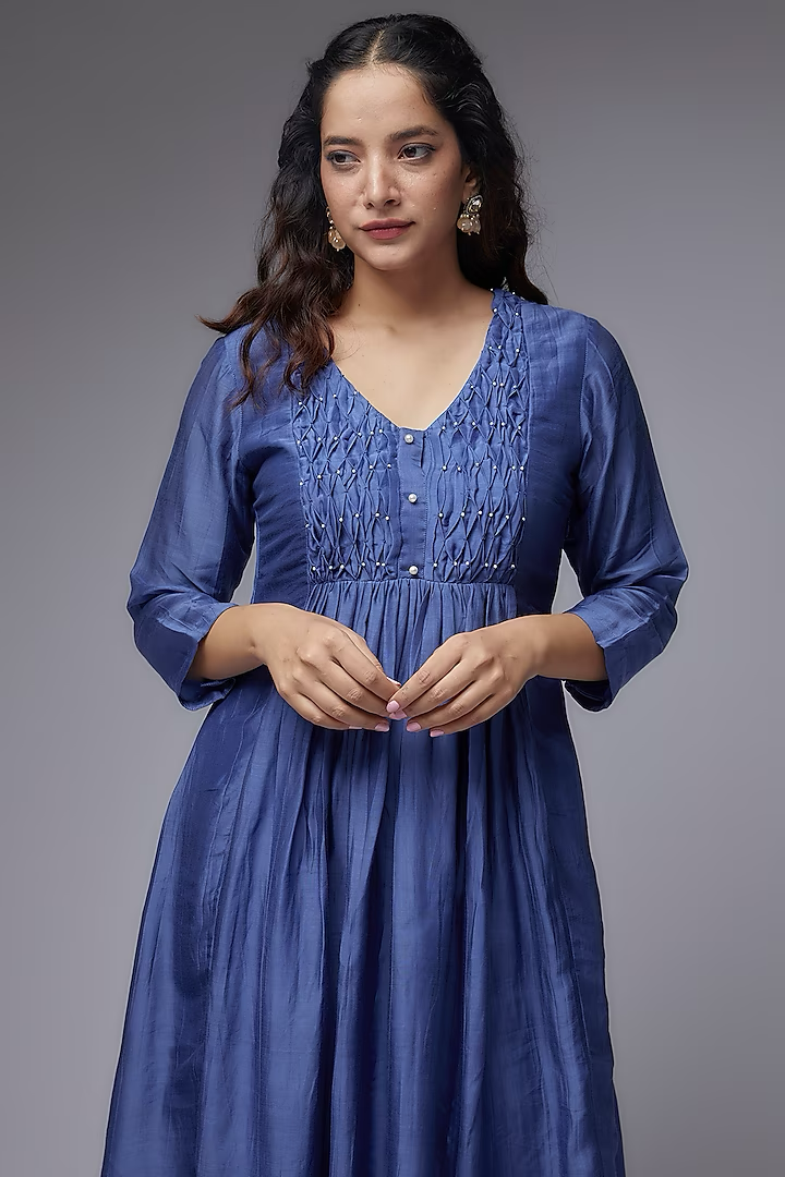 Azzure Smocked Kurta Set