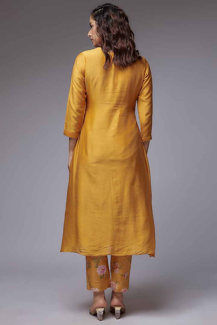 Honey Smocked Kurta Set