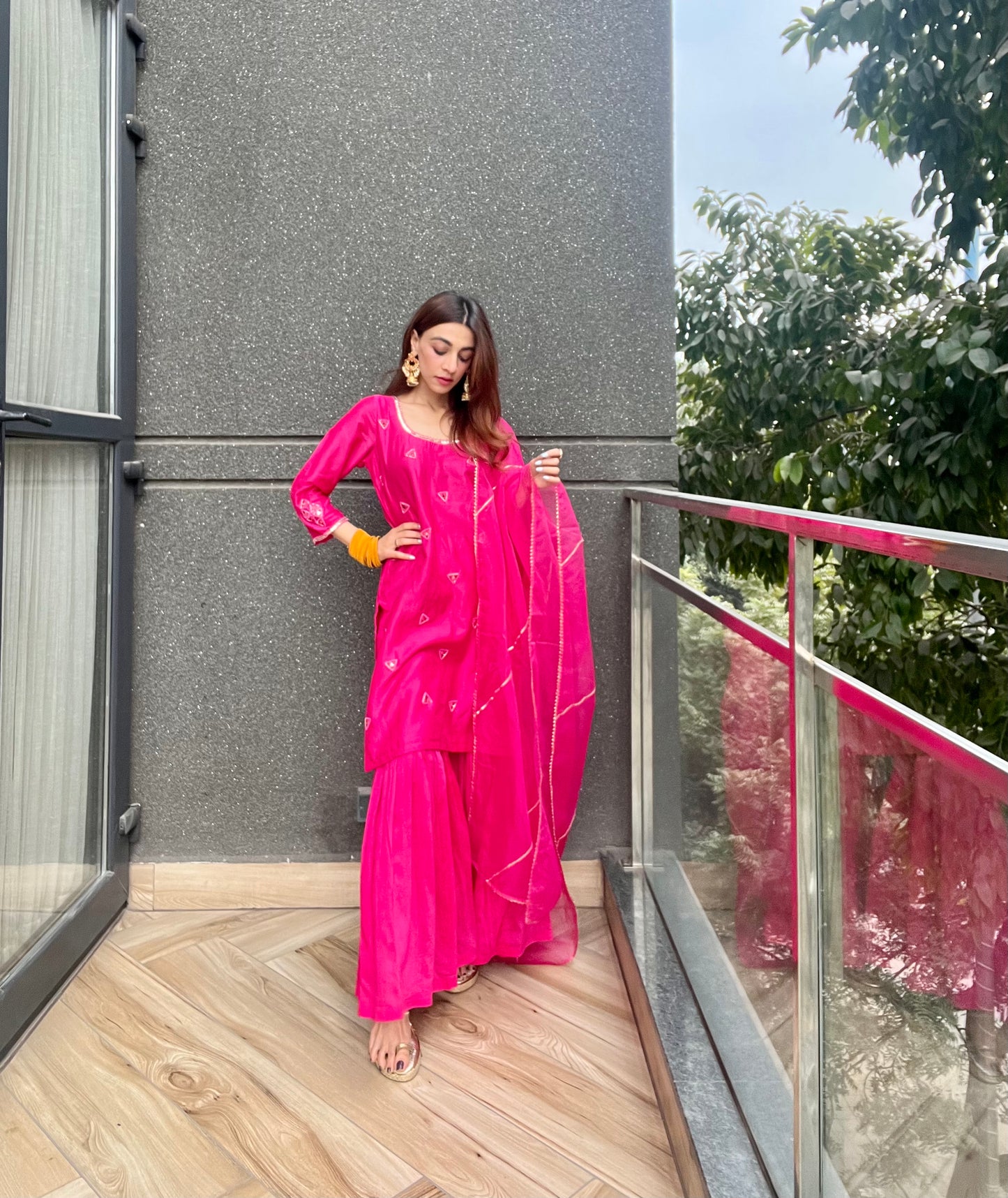 Kalki Pink Sharara Set