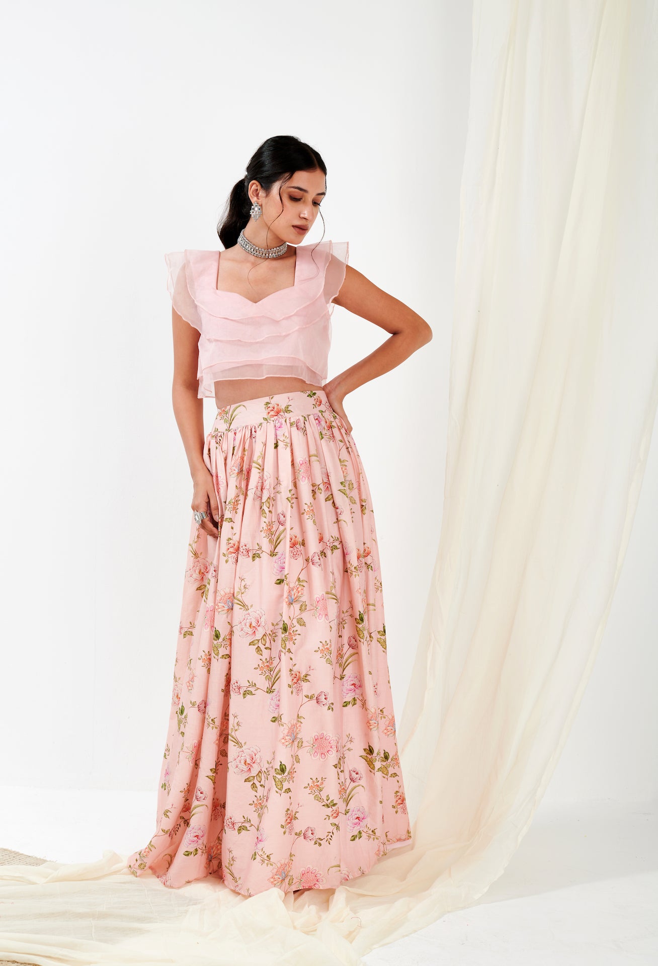 Blush Lehenga With  Top