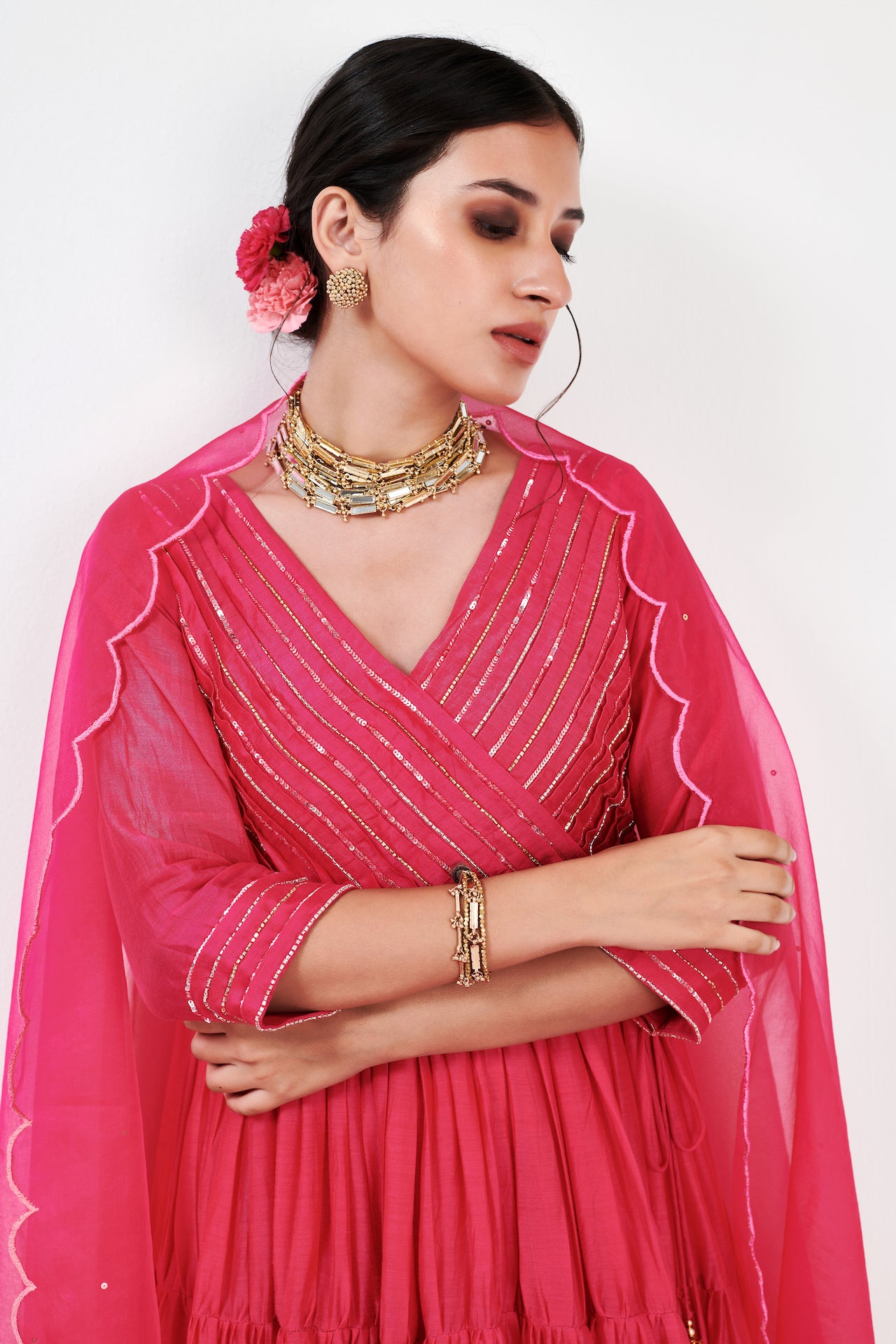 Anaya  Pink Anarkali set