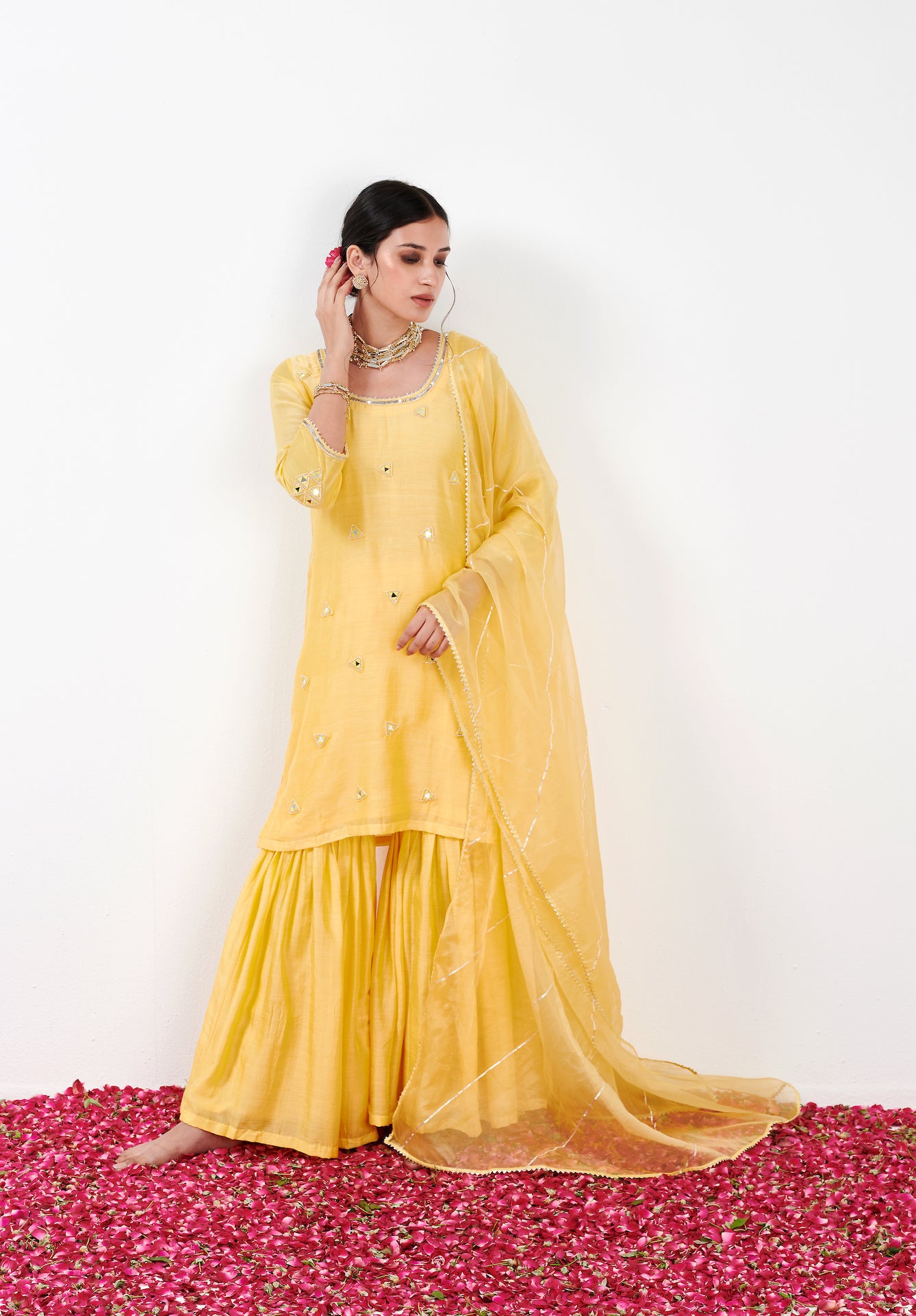 Kalki Yellow Sharara Set