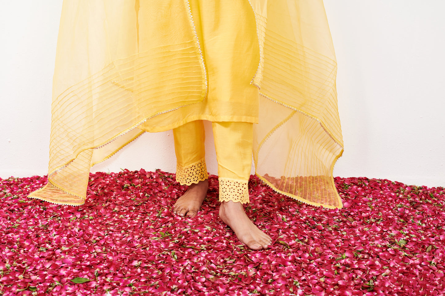 Myrah Yellow Pintuck Set