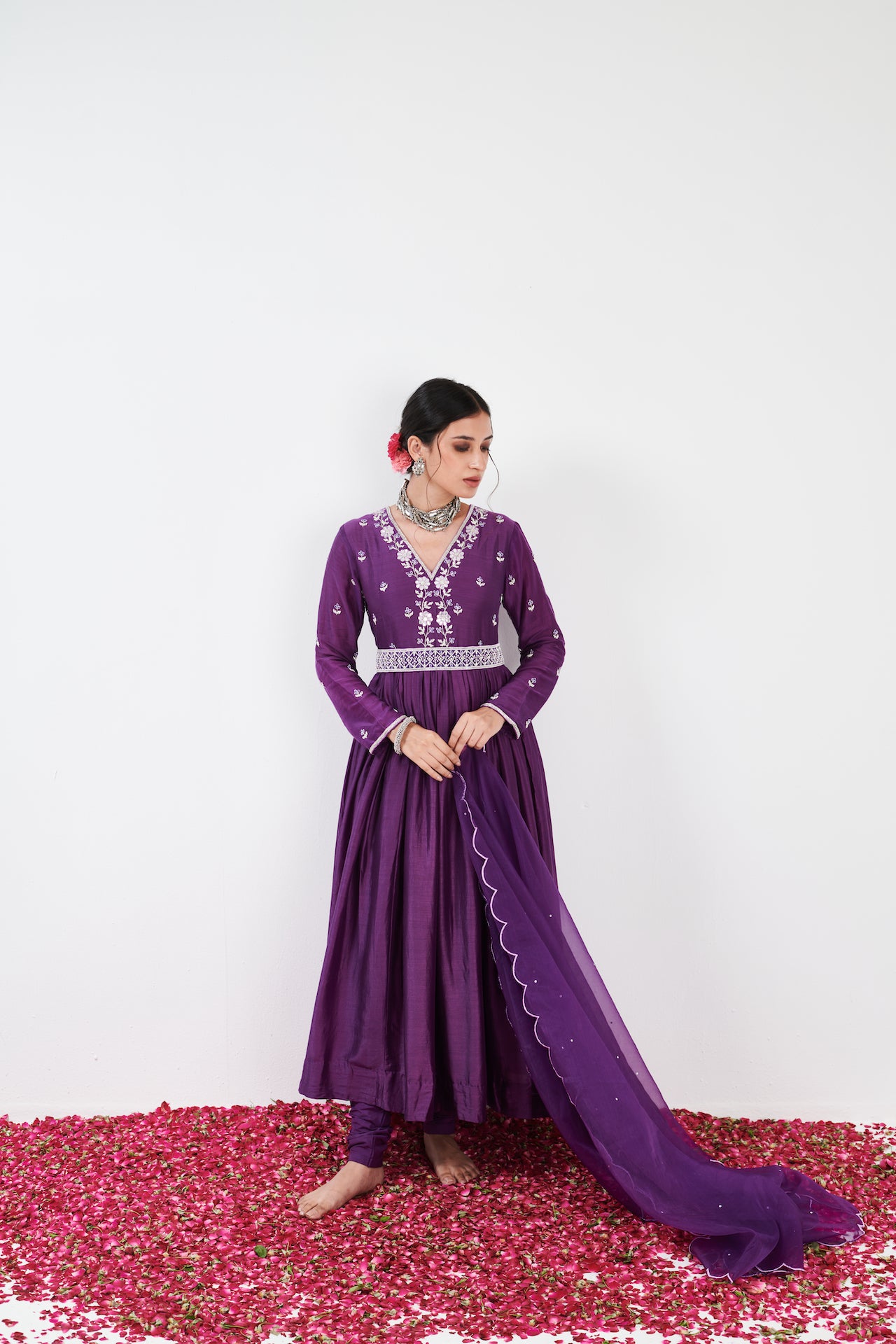 Aarna Purple Anarkali Set