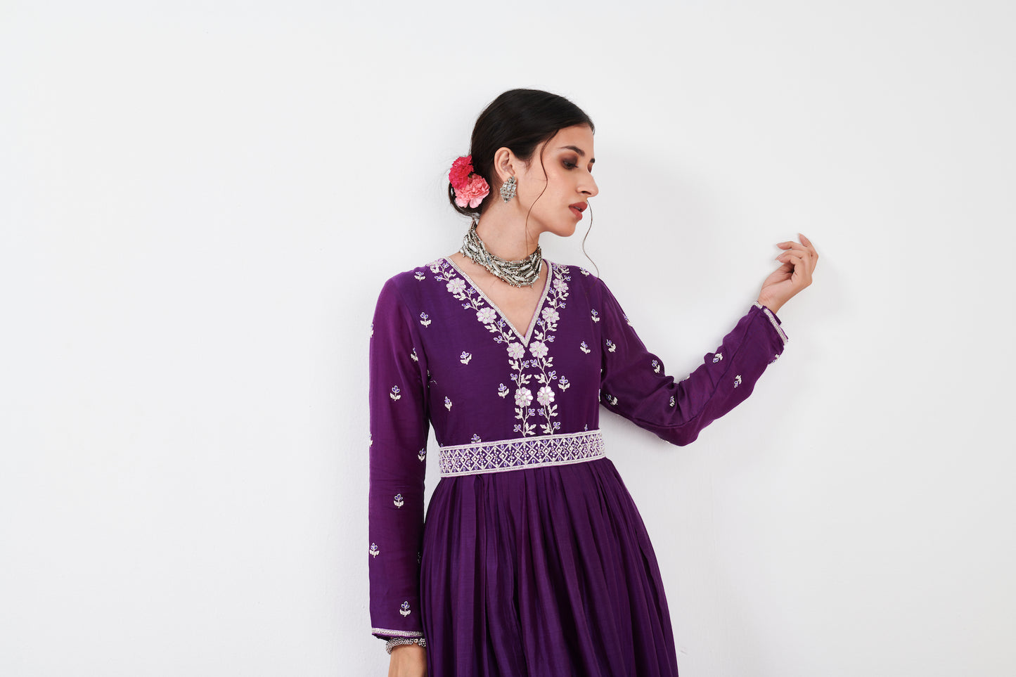 Aarna Purple Anarkali Set