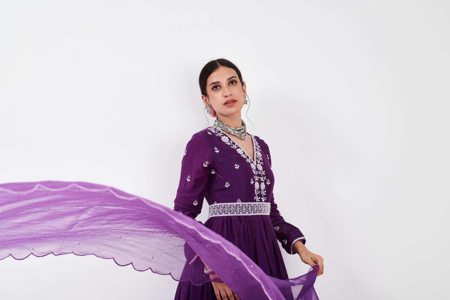 Aarna Purple Anarkali Set