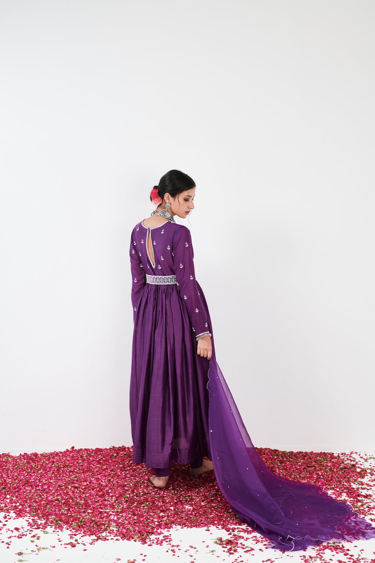 Aarna Purple Anarkali Set