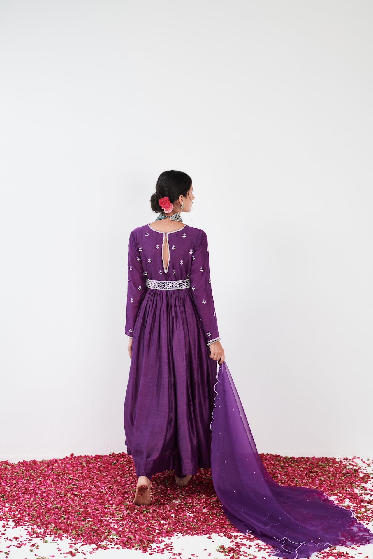 Aarna Purple Anarkali Set