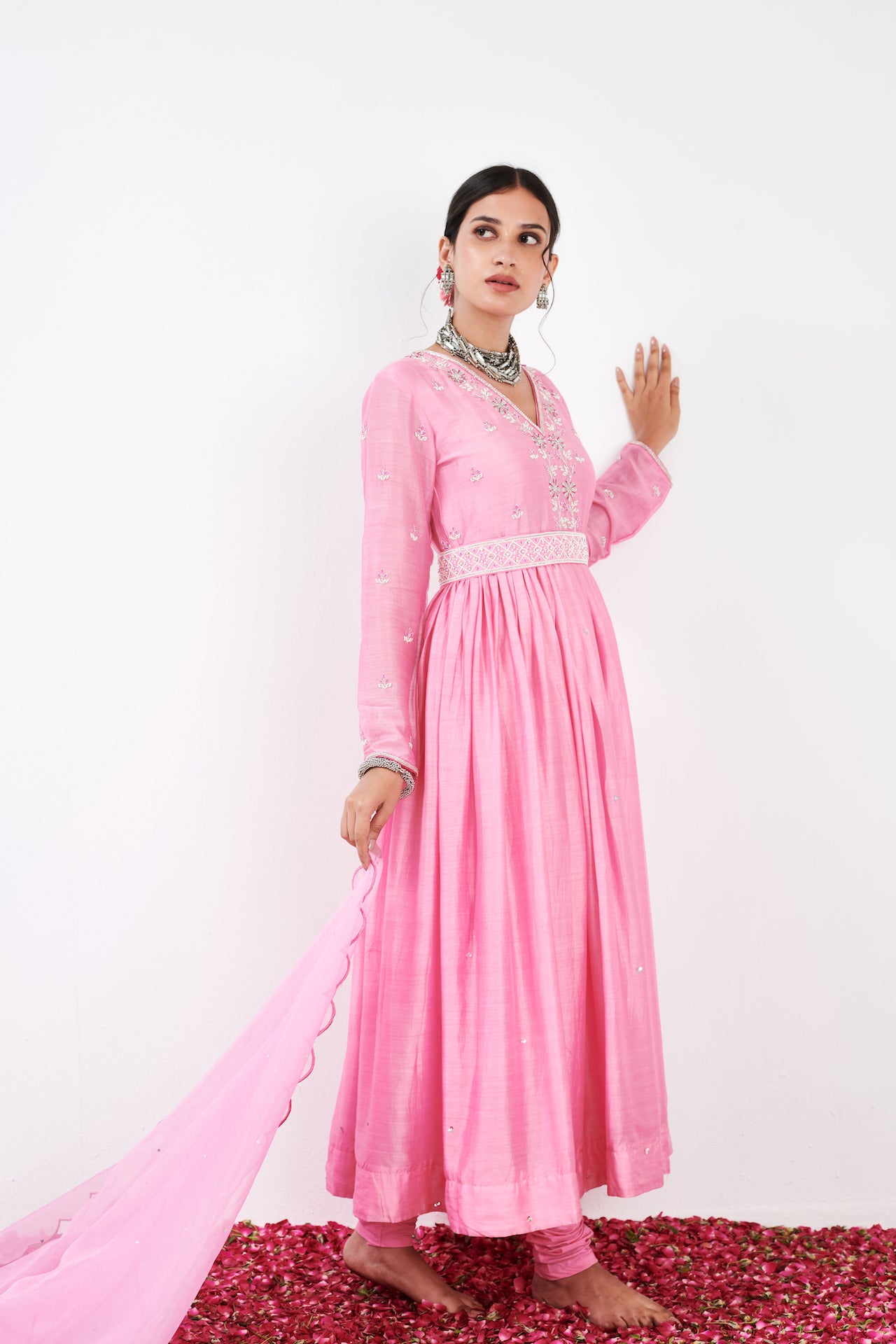 Aarna Pink Anarkali Set