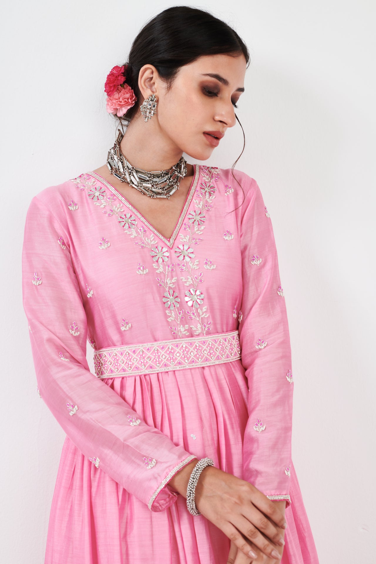 Aarna Pink Anarkali Set