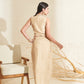 Esha Ivory Drape Skirt Set
