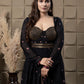 Midnight Embroidered Corset With Anarkali