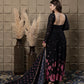 Midnight Embroidered Corset With Anarkali