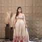 Misty Embroidered Bustier With Pleated Lehenga