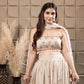 Misty Embroidered Bustier With Pleated Lehenga