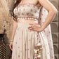 Misty Embroidered Bustier With Pleated Lehenga