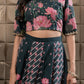Moss Embroidered Blouse With Kalidar Lehenga