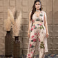 Misty Embroidered Top With Flared Pants & Cape