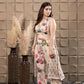 Misty Embroidered Top With Flared Pants & Cape