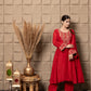 Maroon Choga Kurta Set