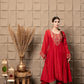 Maroon Choga Kurta Set