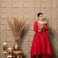 Maroon Choga Kurta Set