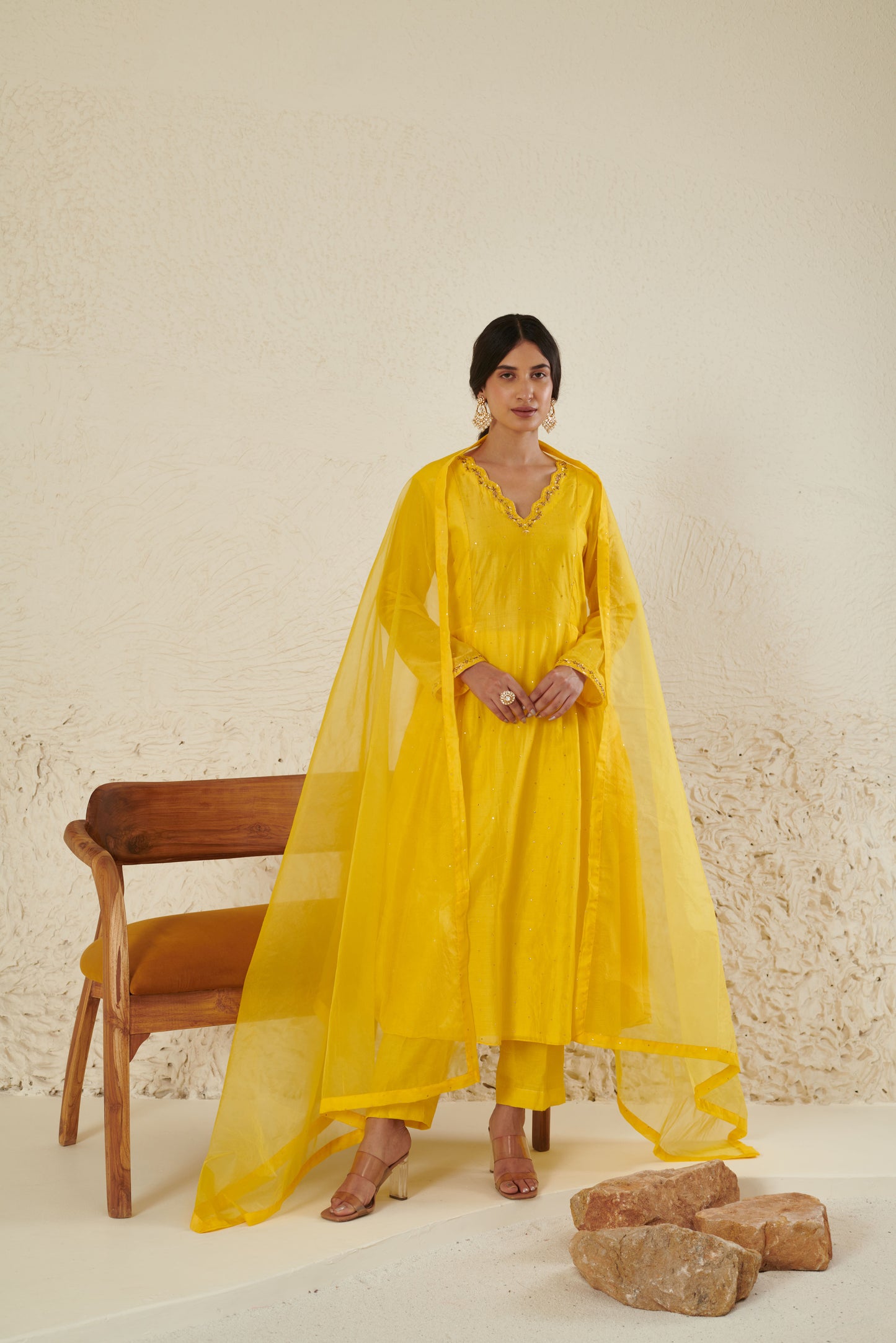 Falak Yellow Kurta Set