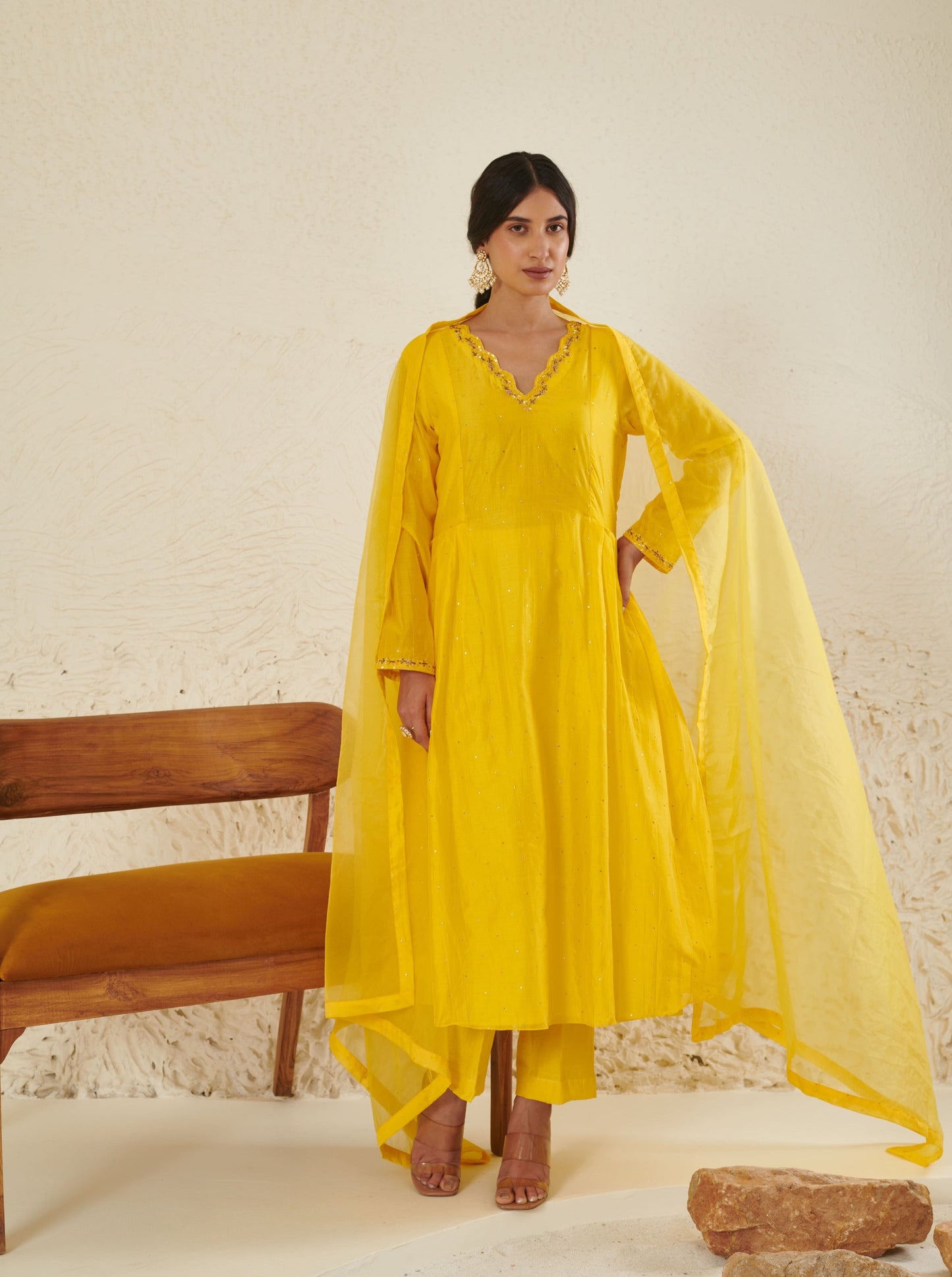 Falak Yellow Kurta Set