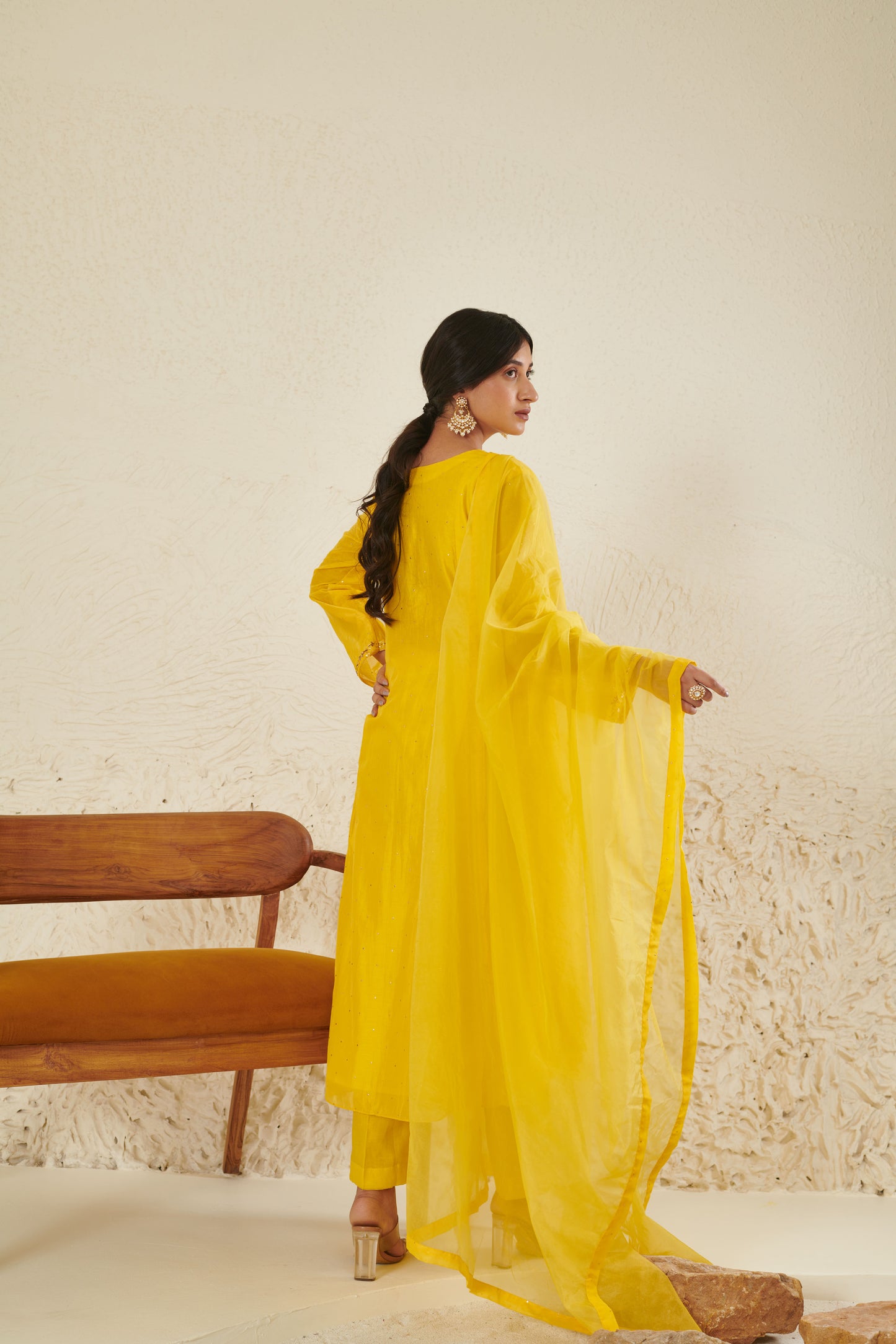 Falak Yellow Kurta Set