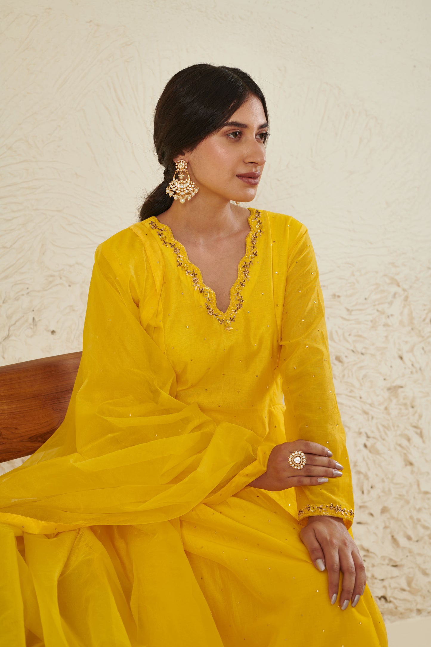 Falak Yellow Kurta Set