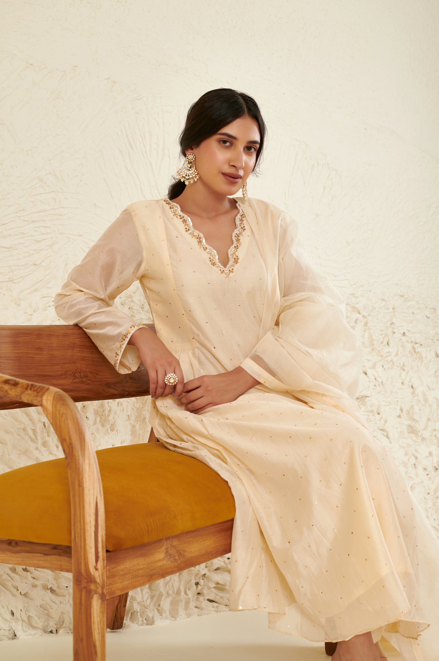 Falak Ivory Kurta set