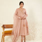 Mehtab Peach  Angrakha  Kurta Set