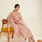 Mehtab Peach  Angrakha  Kurta Set