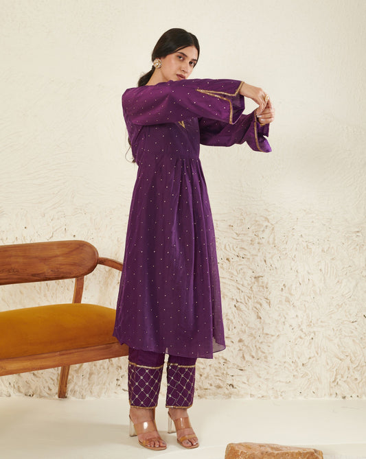 Gul Purple kurta set