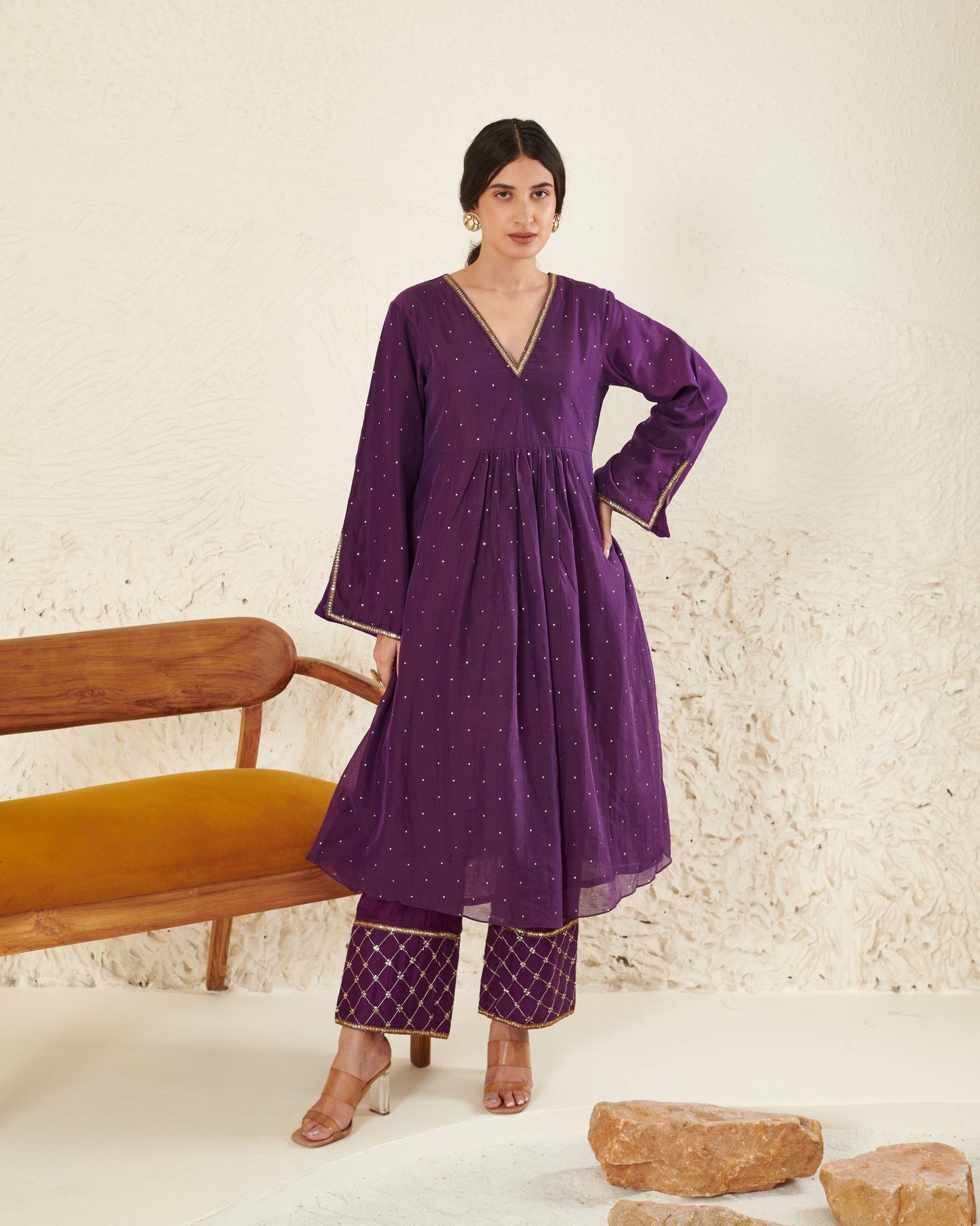 Gul Purple kurta set