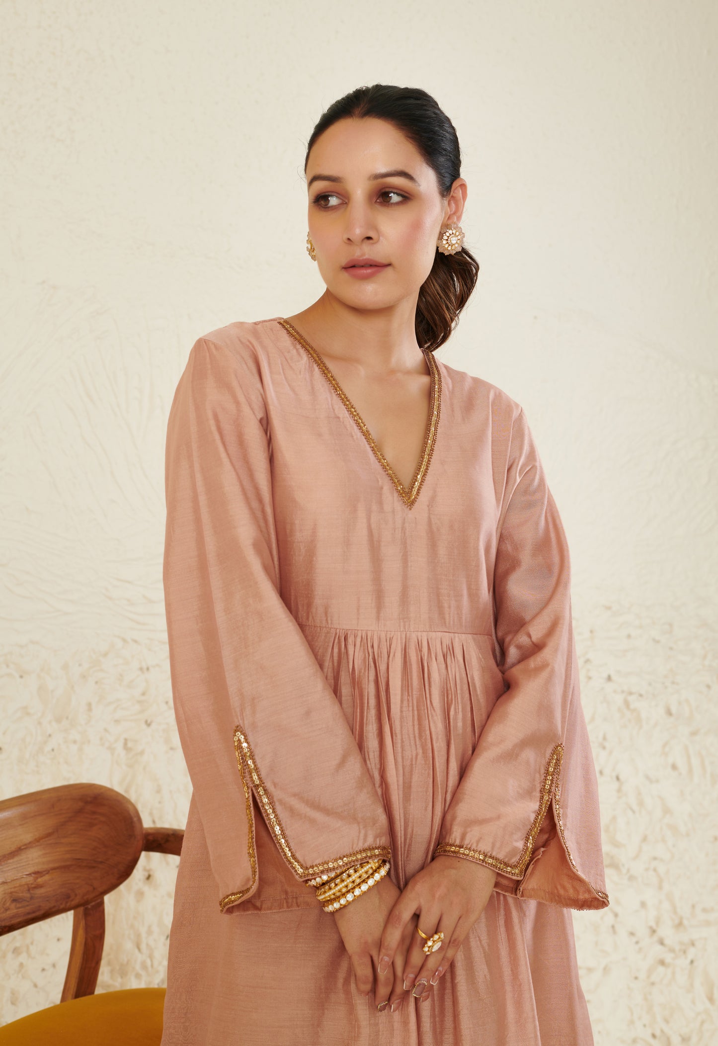 Gul Peach Kurta Set