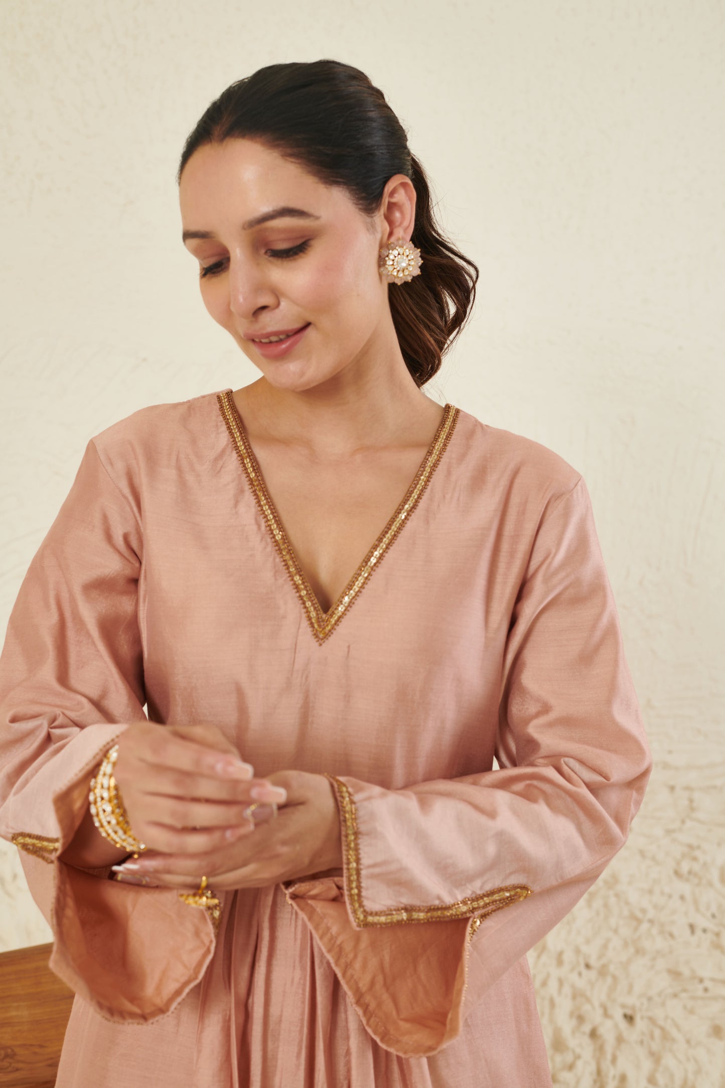 Gul Peach Kurta Set