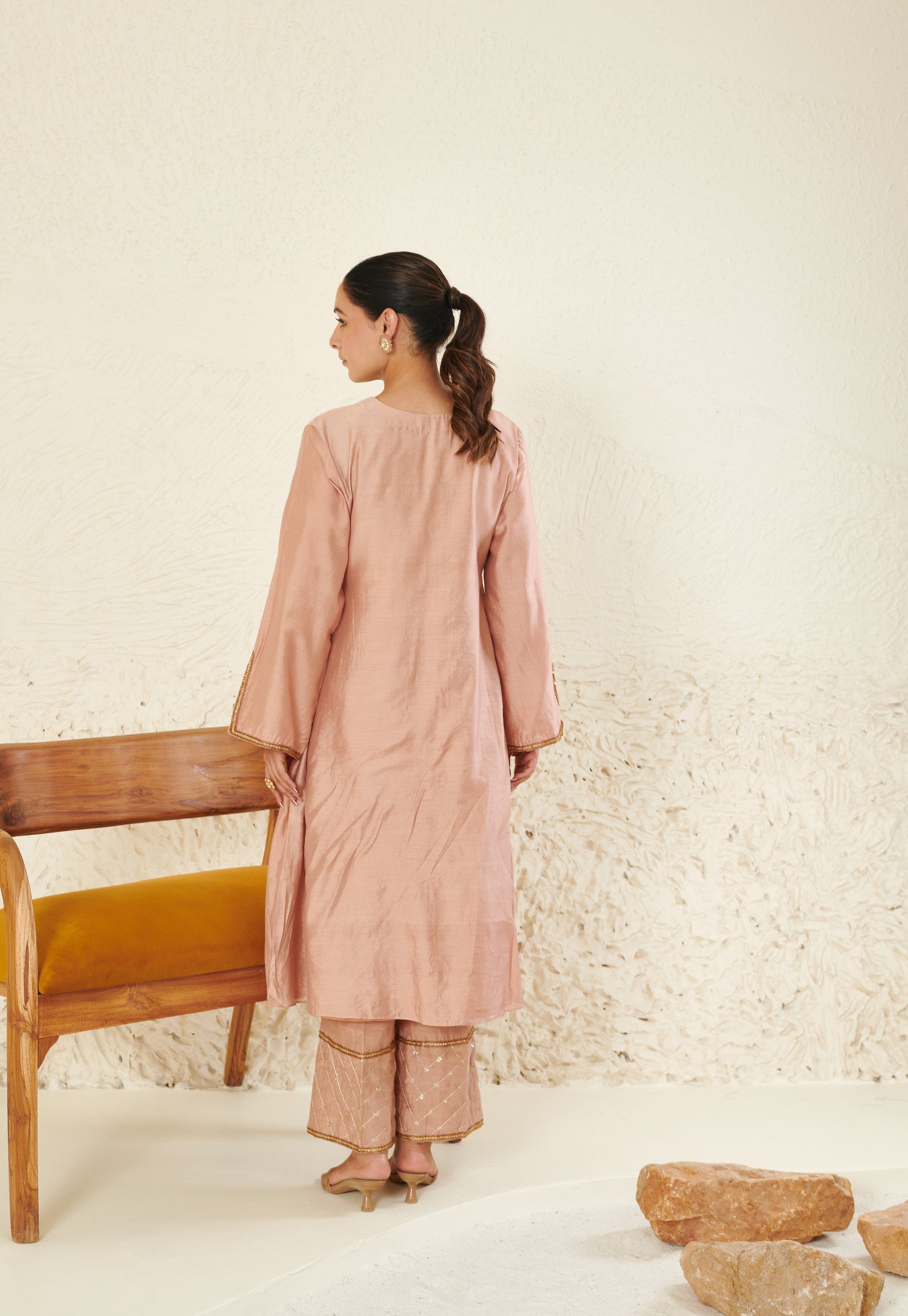 Gul Peach Kurta Set