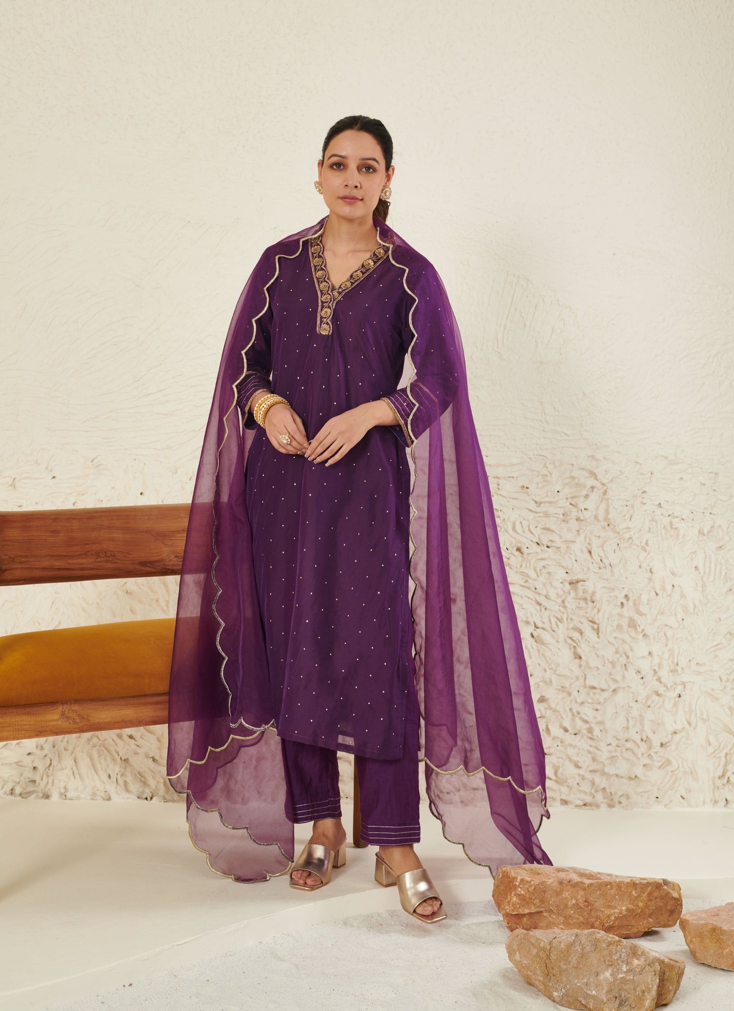 Tara Purple Kurta Set