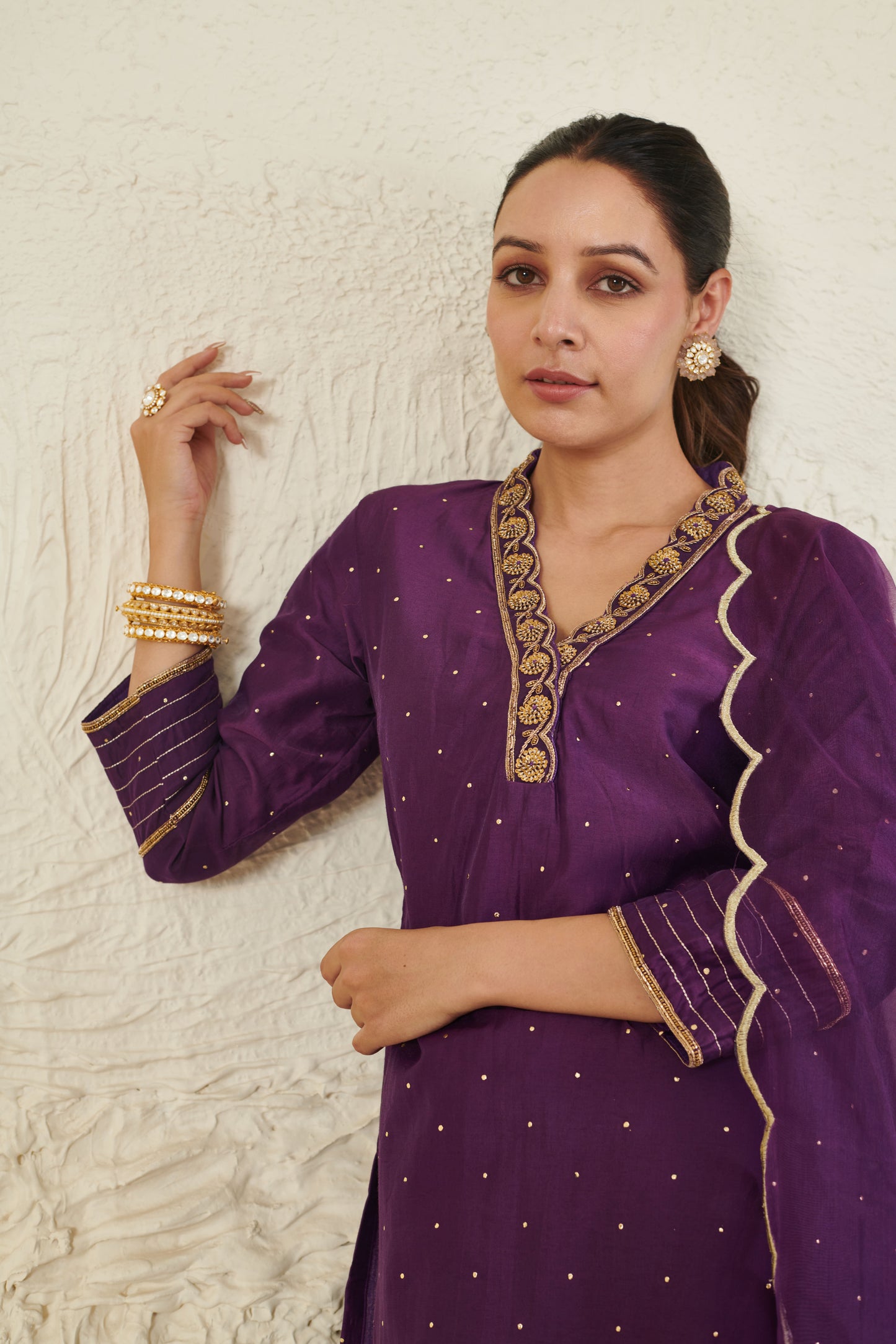 Tara Purple Kurta Set