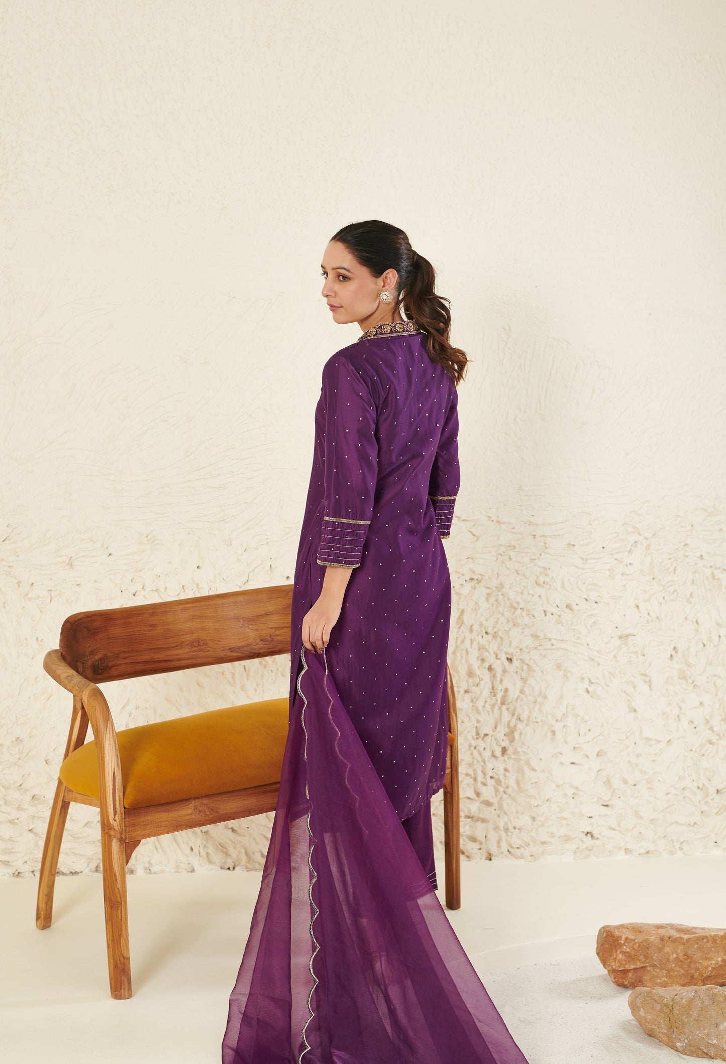 Tara Purple Kurta Set