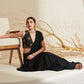 Aaria Black Ruffle  Saree